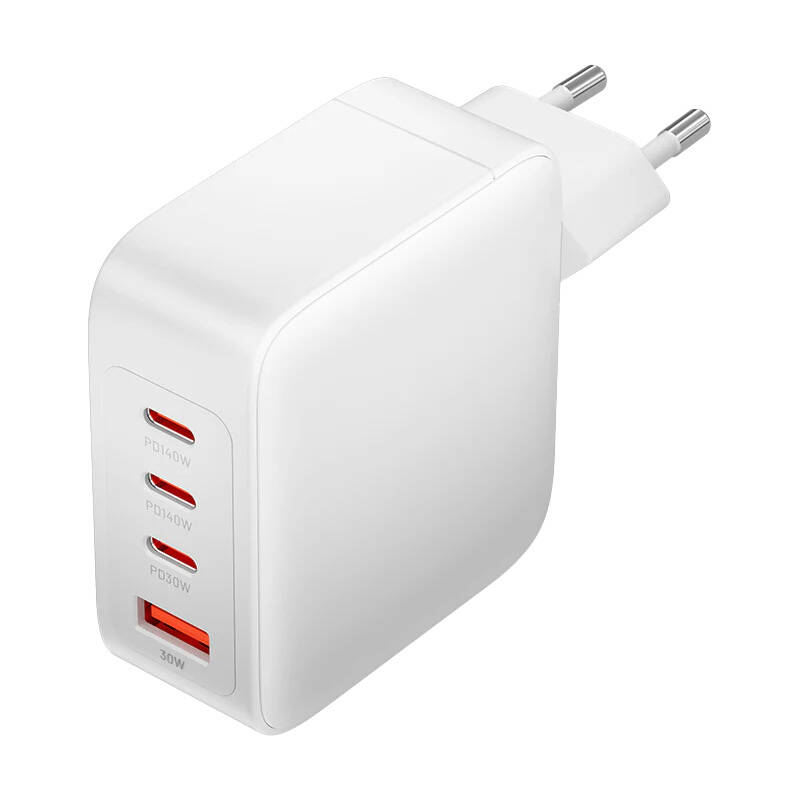 Incarcator de perete, Vention, FEIW0-EU, 3xUSB-C, USB- A, 140W 140W 30W 18W, GaN (alb)