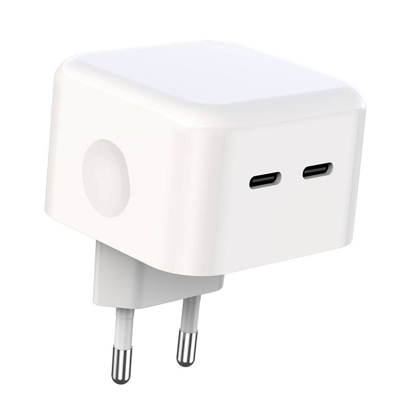 Incarcator de perete XO L102, 2x USB-C, 35W (alb)