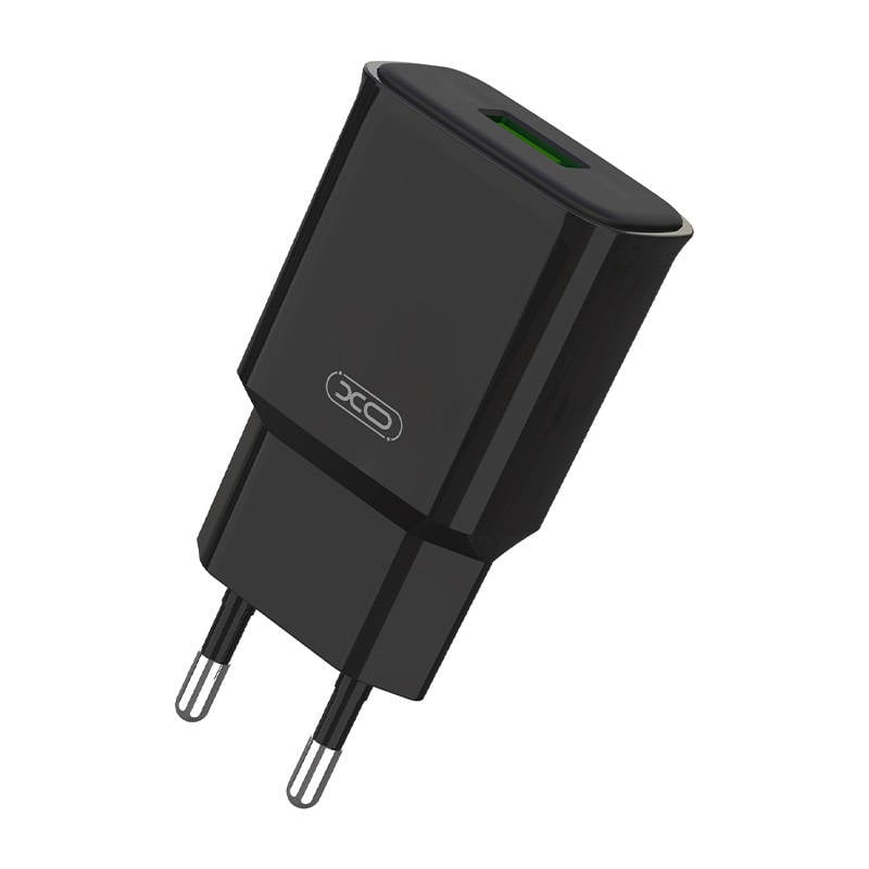 Incarcator de perete XO L92D, 1x USB, 18W, QC 3.0 (negru)