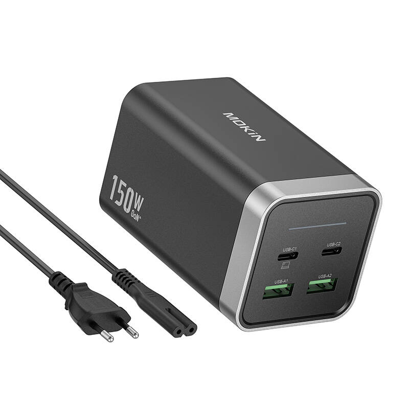 Incarcator MOKiN PD150W 2xUSB-C 2xUSB-A (negru)