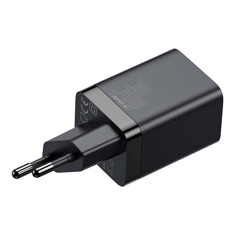 Incarcator Rapid Baseus Super Si Pro USB and USB-C 30W - Putere si Viteza in Negru pentru Smartphone-uri, Tablete si Laptops!