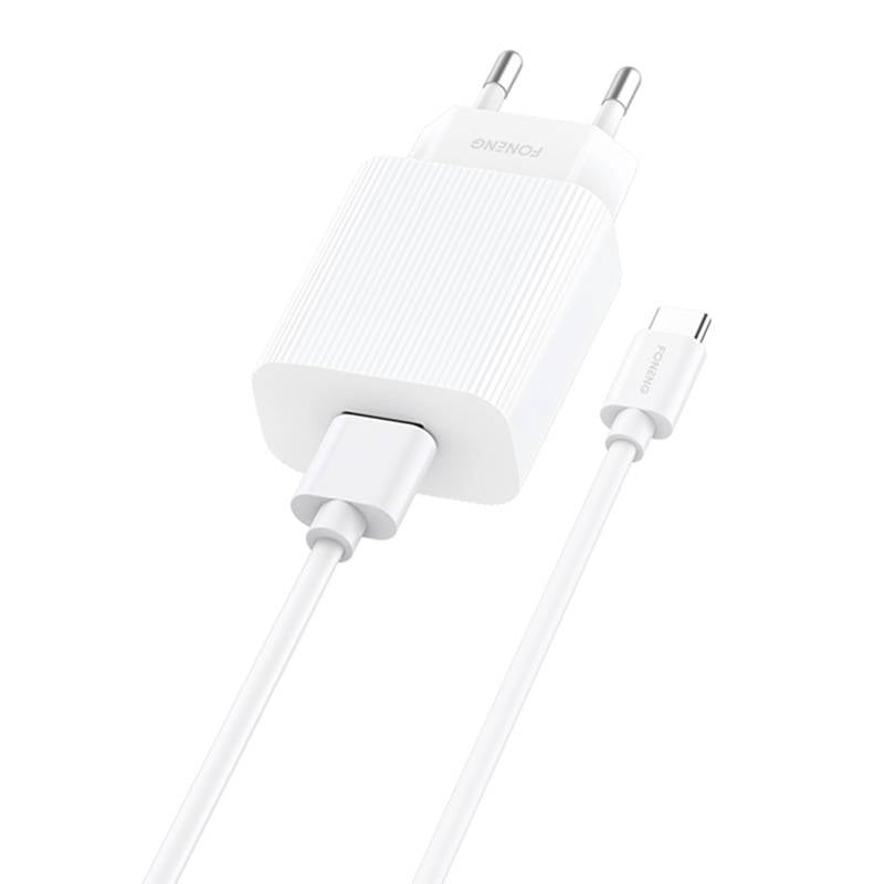 Incarcator rapid Foneng 1x USB EU28 QC 3.0+ USB tip C cablu