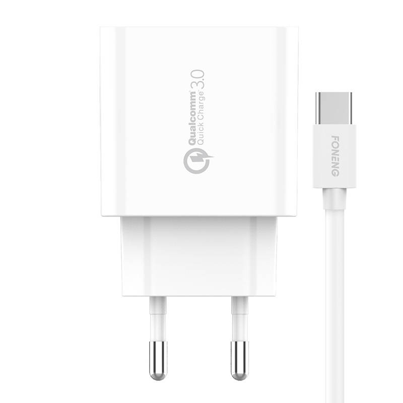 Incarcator rapid Foneng 1x USB EU46 QC 3.0+ USB tip C cablu