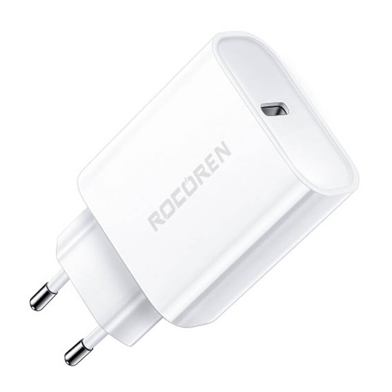 Incarcator rapid Rocoren PD 20W USB-C (alb)