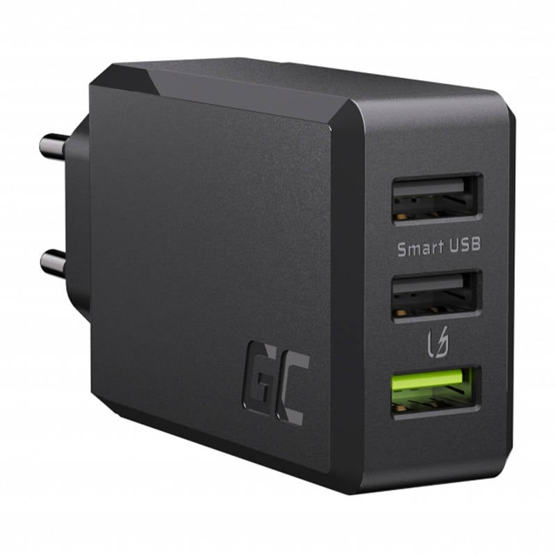 Incarcator wireless Green Cell GC ChargeSource 3 3xUSB 30W cu Ultra Charge si Smart Charge