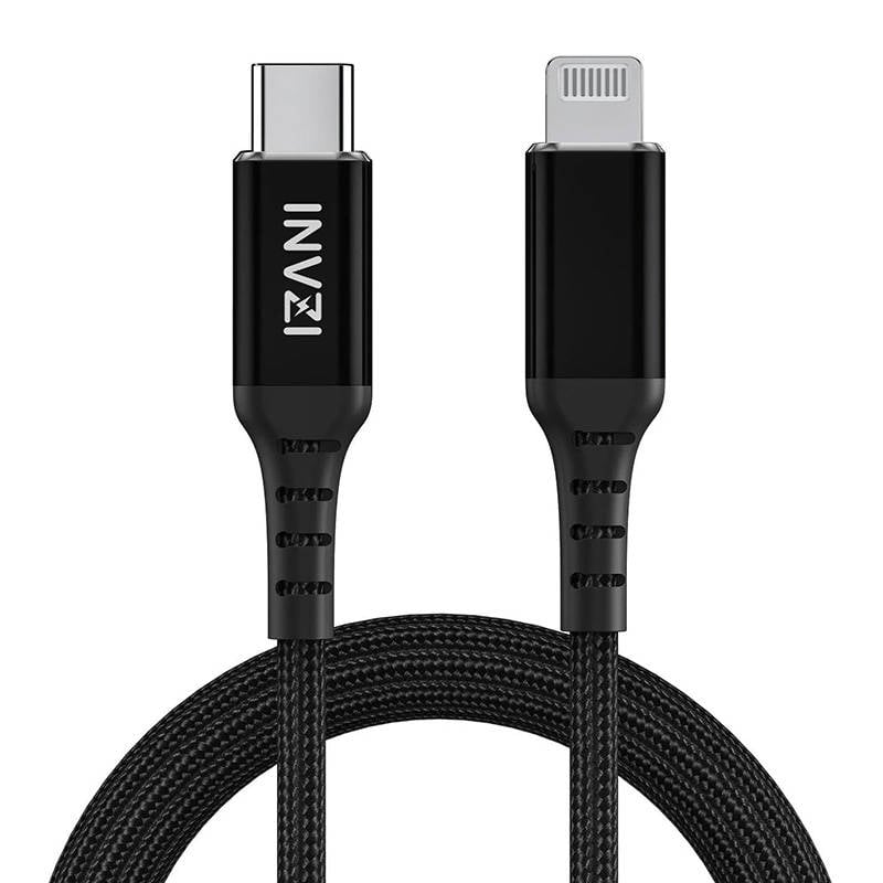 INVZI Cablu USB-C catre Lightning, MFi, 2m (negru)