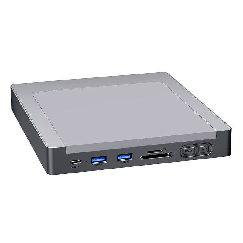 INVZI MagHub 8-in-1 USB-C Docking Station Hub pentru iMac cu SSD Bay (gri)