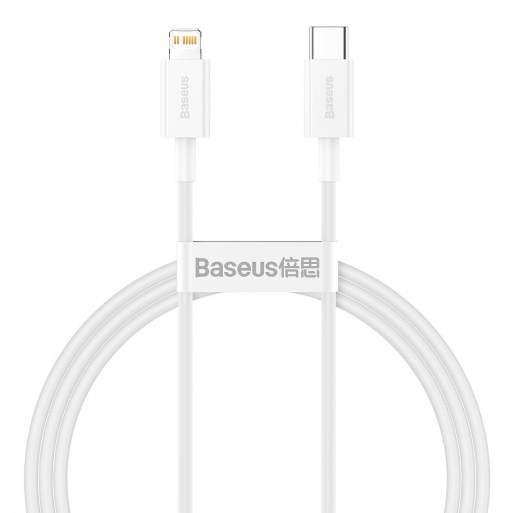 Kabel USB-C do Lightning Baseus Superior Series, 20W, PD, 1m (bialy)