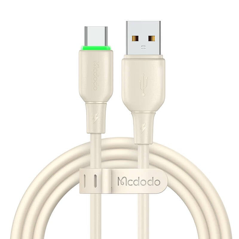 Cablul USB-C Mcdodo CA-4750, 1.2m, Bej - Conexiune Rapida si Fiabila pentru Dispozitive Moderne