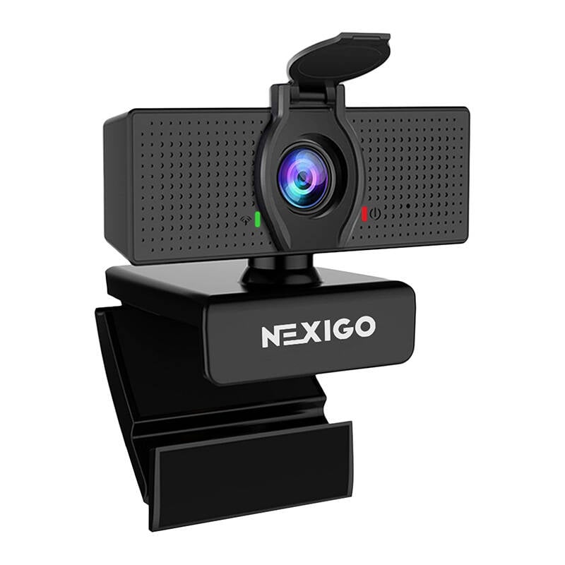 Camera Web Nexigo N60 cu Microfon Integrat , Neagra, Ideala pentru Conferinte Online si Streaming