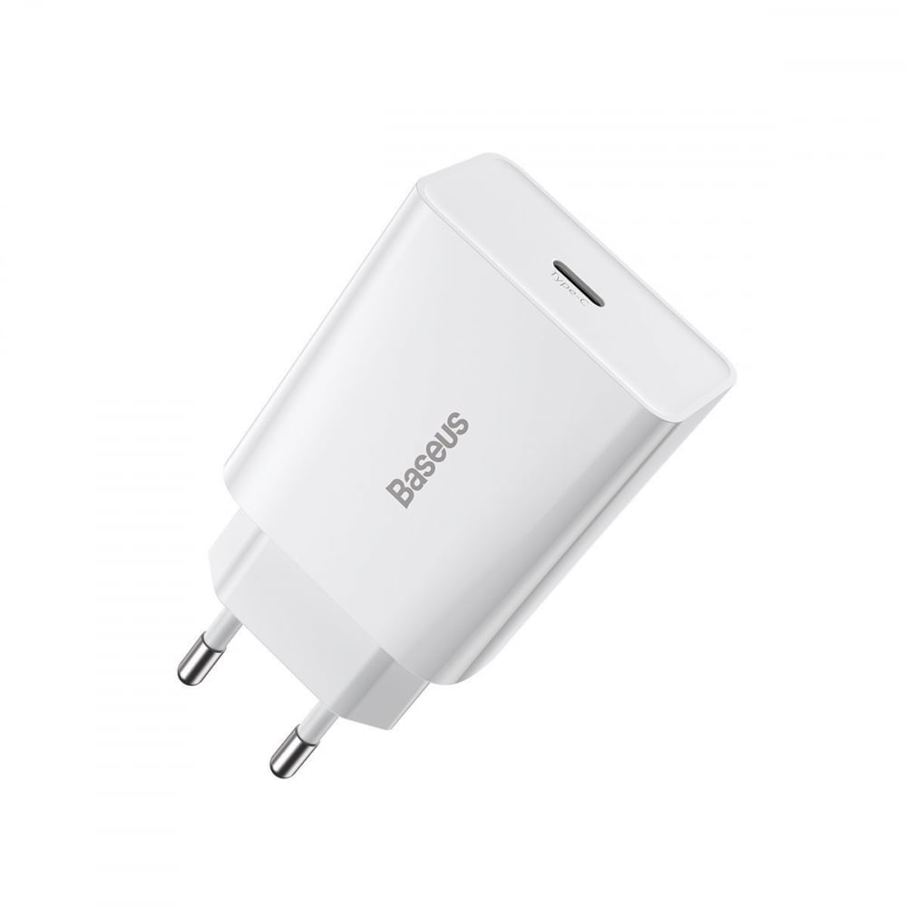 ladowarka sieciowa Baseus Speed Mini Quick Charger, USB-C, PD, 3A, 20W (biala)