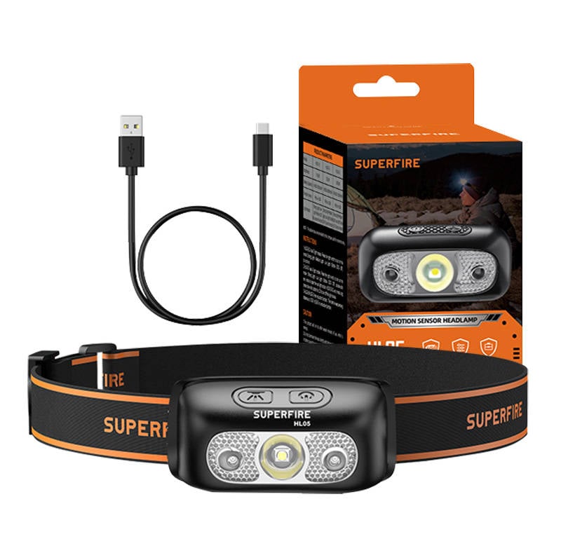 Lampa frontala Superfire HL05-E, 120lm, USB