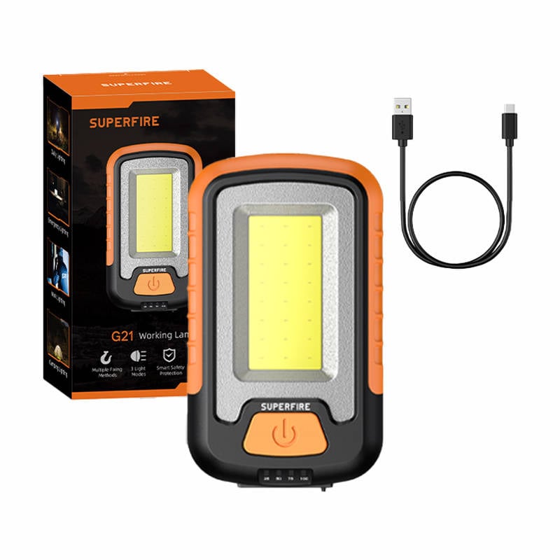 Lanterna Superfire G21 - 650lm, USB, cu Functii Stroboscop si SOS, Ideala pentru Ateliere si Aventuri in Natura!