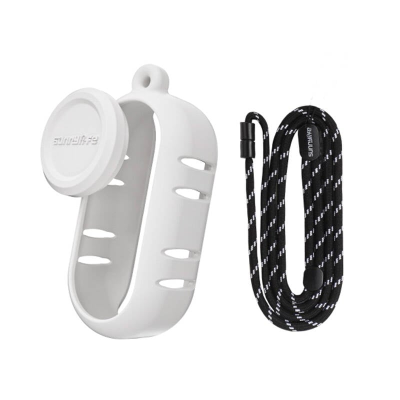 Lanyard + capac din silicon Sunnylife pentru Insta360 GO3 GOS (disipare a caldurii) G3S-BHT839-W