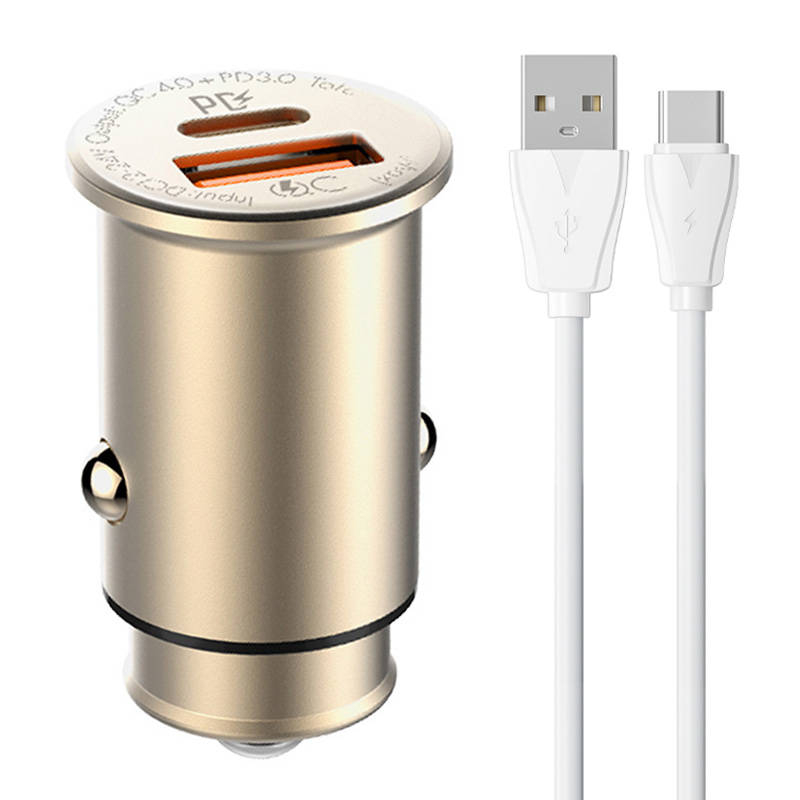 LDNIO C506Q USB, USB-C Incarcator auto + cablu USB-C