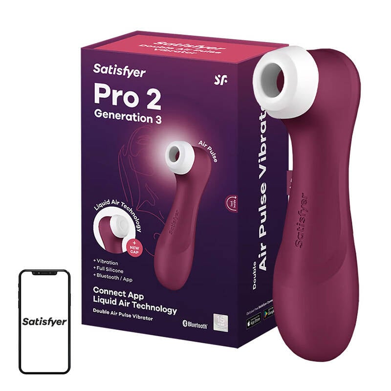 Maseur clitoridian cu aplicatie Satisfyer Pro 2 Generation 3 (rosu)