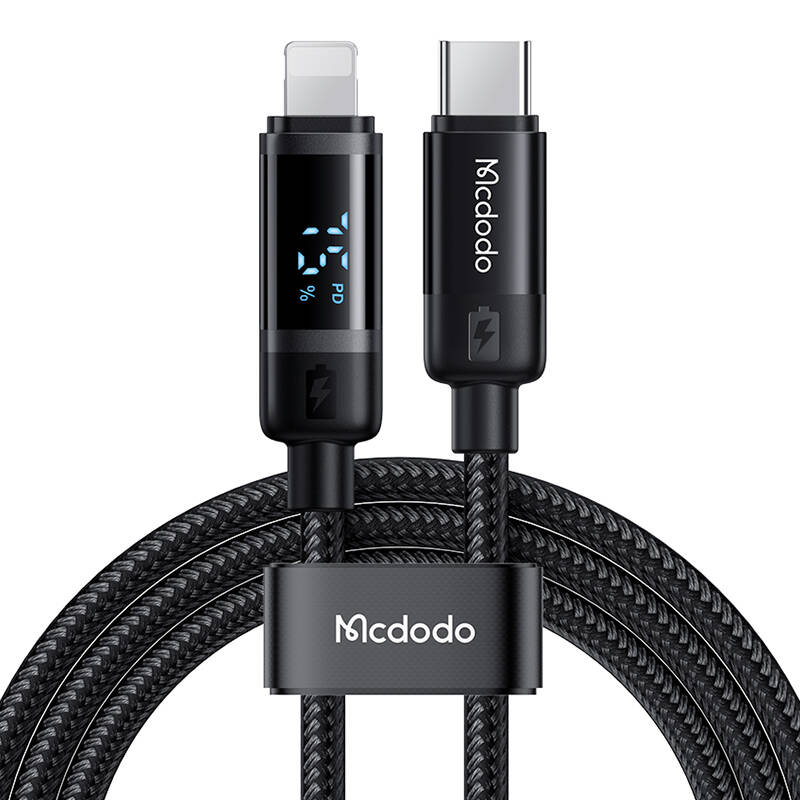 Mcdodo CA-5210 Cablu USB-C catre Lightning, 36W, 1,2m (negru)