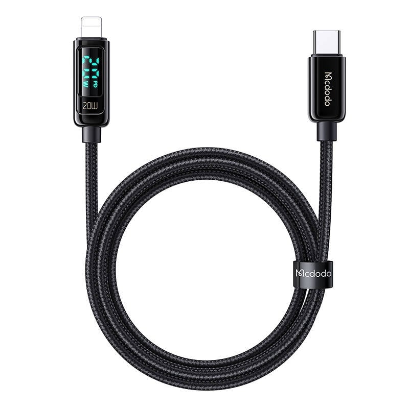 Mcdodo CA-8810 Cablu USB-C catre Lightning, 36W, 1,2m (negru)