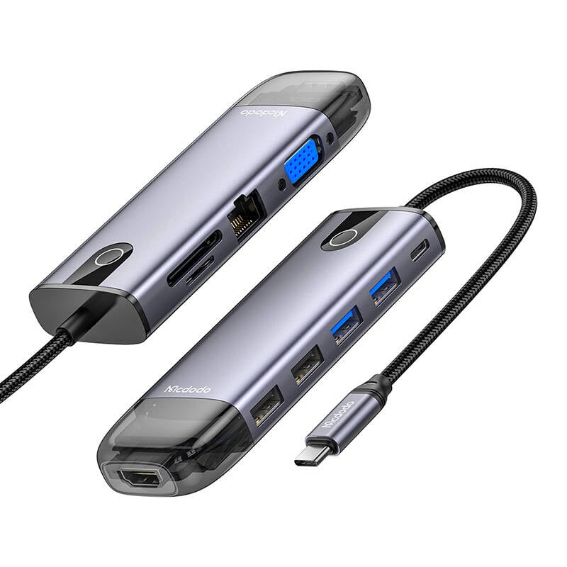 Mcdodo HU-7740 6w1 Hub USB-C (USB-C, HDMI, USB3.0 2, SD, TF)