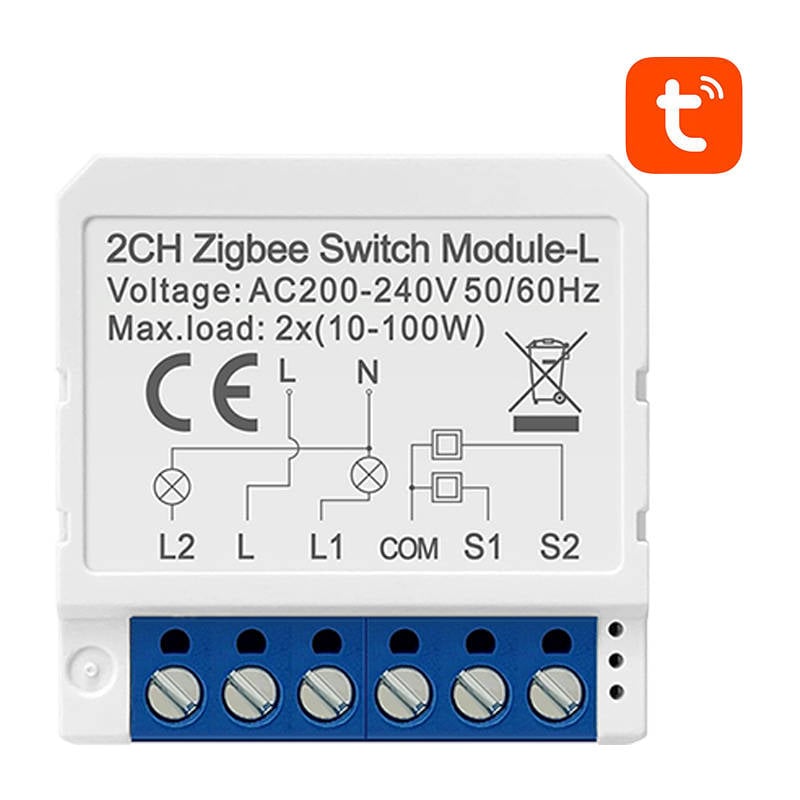 Modul comutator inteligent ZigBee Avatto LZWSM16-W2 Fara neutru TUYA