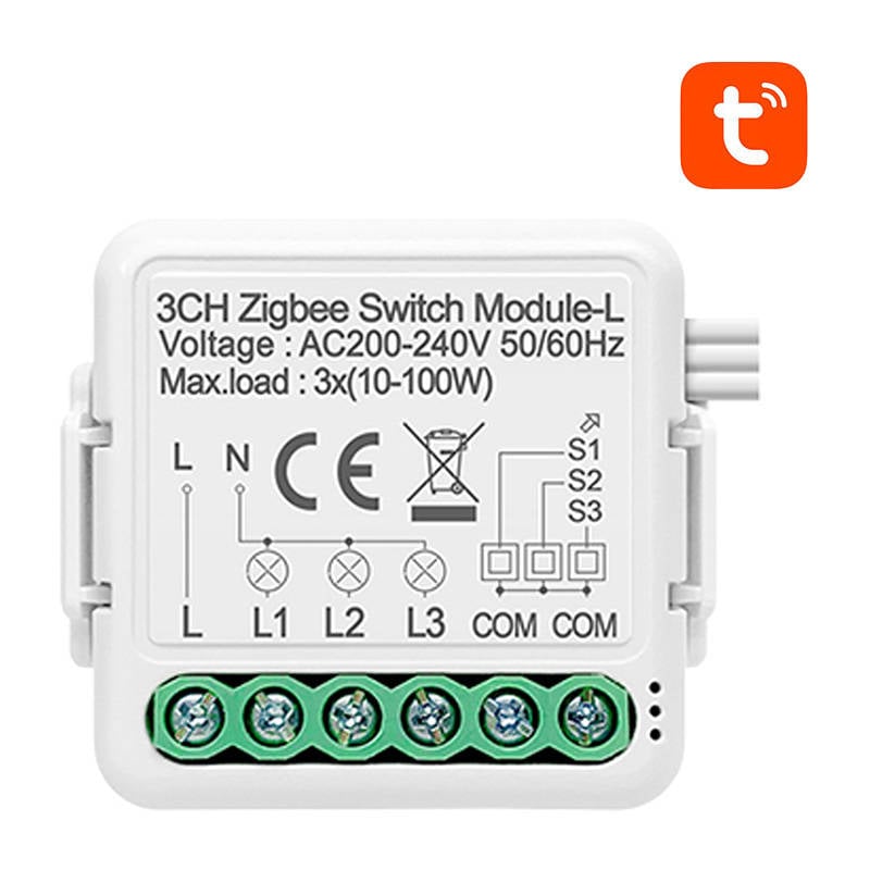 Modul comutator inteligent ZigBee Avatto N-LZWSM01-3 Fara neutru TUYA