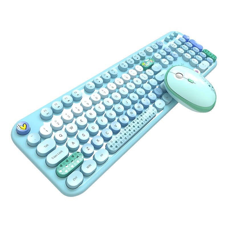 MOFII Lovely 2.4G Set tastatura + mouse fara fir (albastru)