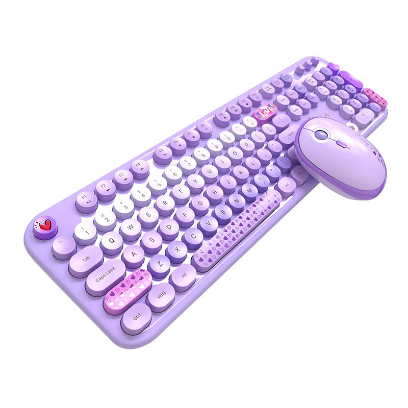 MOFII Lovely 2.4G Wireless Keyboard + Mouse Set (Violet)