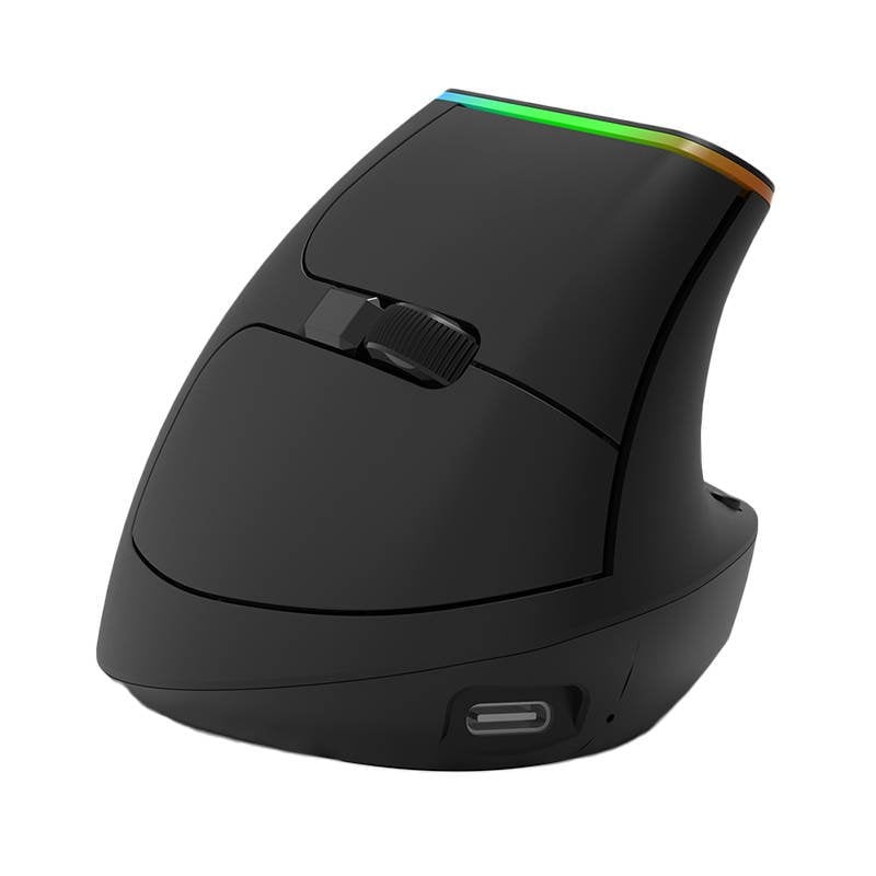 Mouse vertical fara fir Delux M618DB BT4.0 + 2.4Ghz 4000DPI RGB