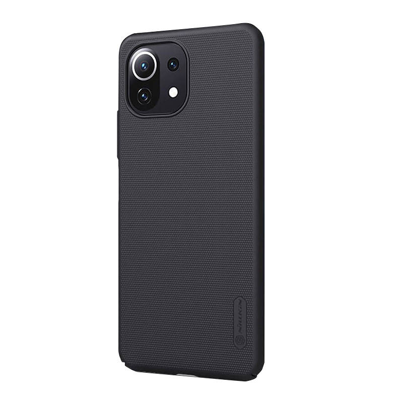 Nillkin Super Frosted Shield caz pentru Xiaomi 11 Lite 4G 5G (negru)