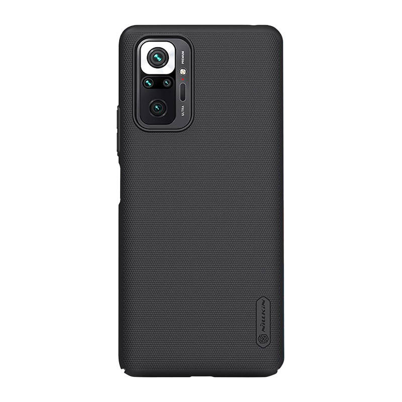 Nillkin Super Frosted Shield caz pentru Xiaomi Redmi Nota 10 Pro 10 Pro Max (negru)