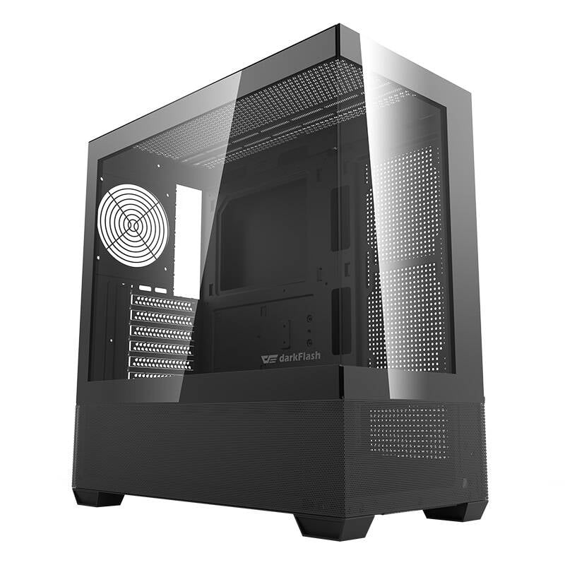 Carcasa PC Darkflash DS900 AIR - Turn de mijloc, ATX M-ATX ITX, Neagra, Capacitate 425 mm GPU, 170 mm CPU, Ideala pentru Configurari Puternice.