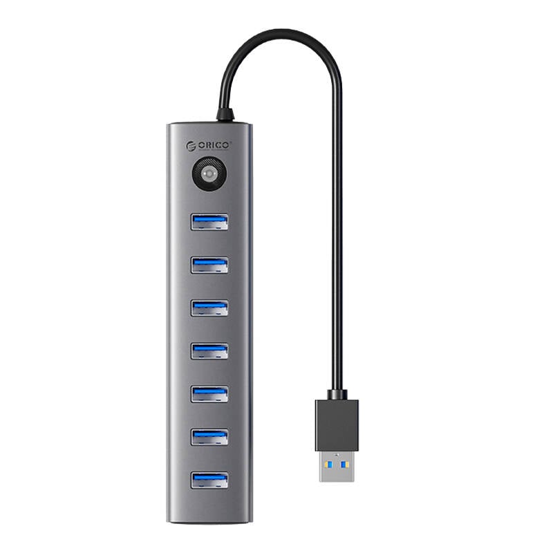 Orico CL7U Adaptor hub USB-C la 7x USB 3.0 (gri)