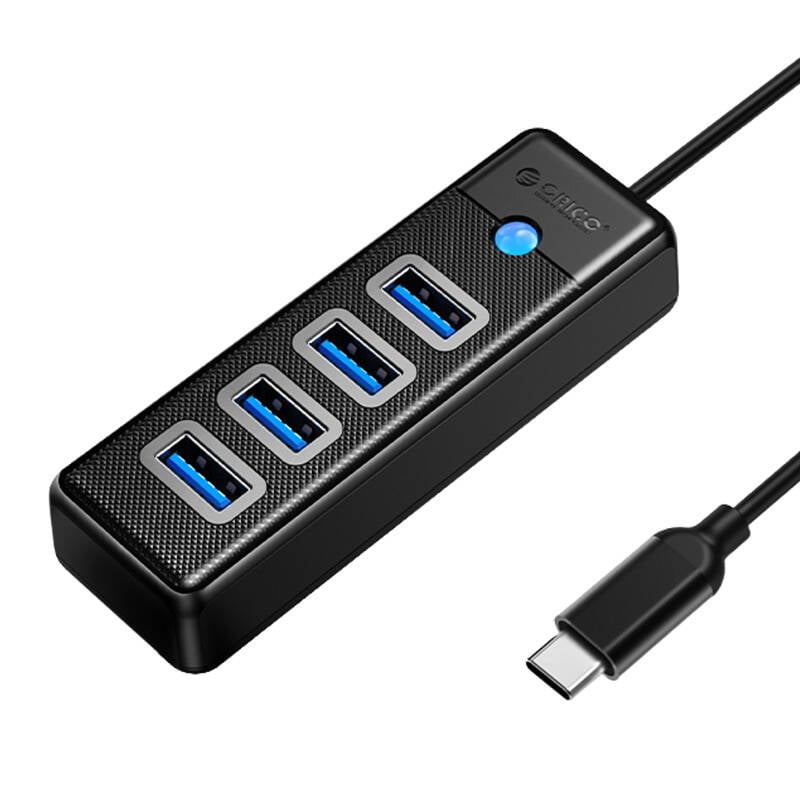 Orico HUB USB-C la 4x USB 3.0 5Gbps 0,15m Negru