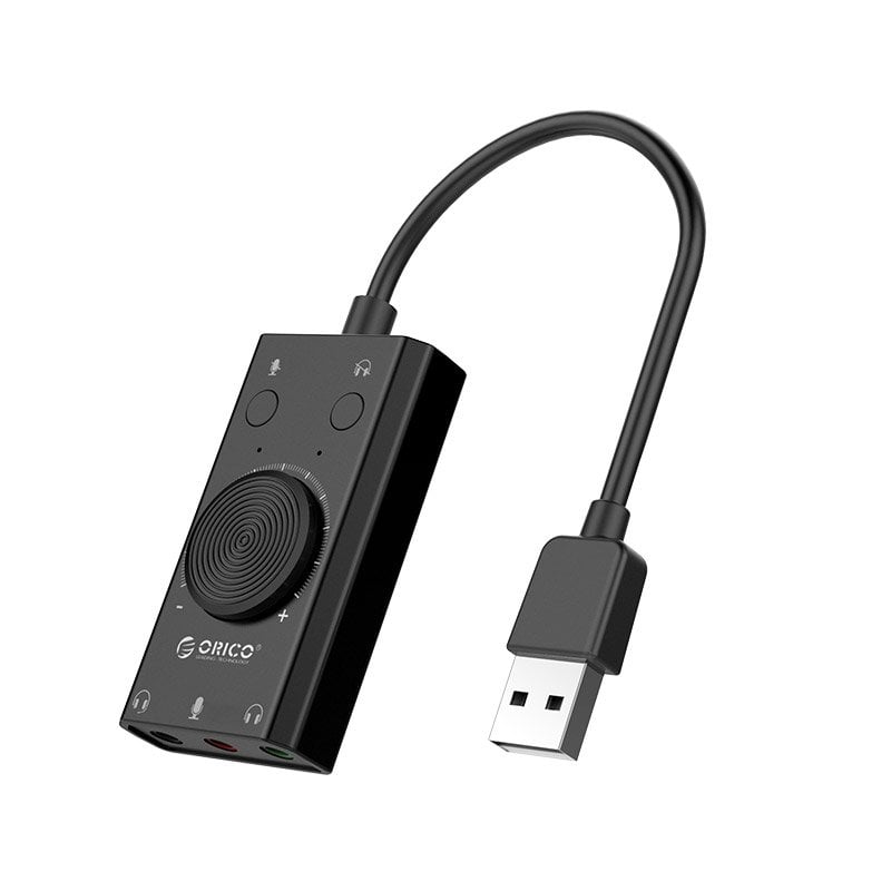 Placa de sunet externa multifunctionala Orico USB 2.0, 10cm