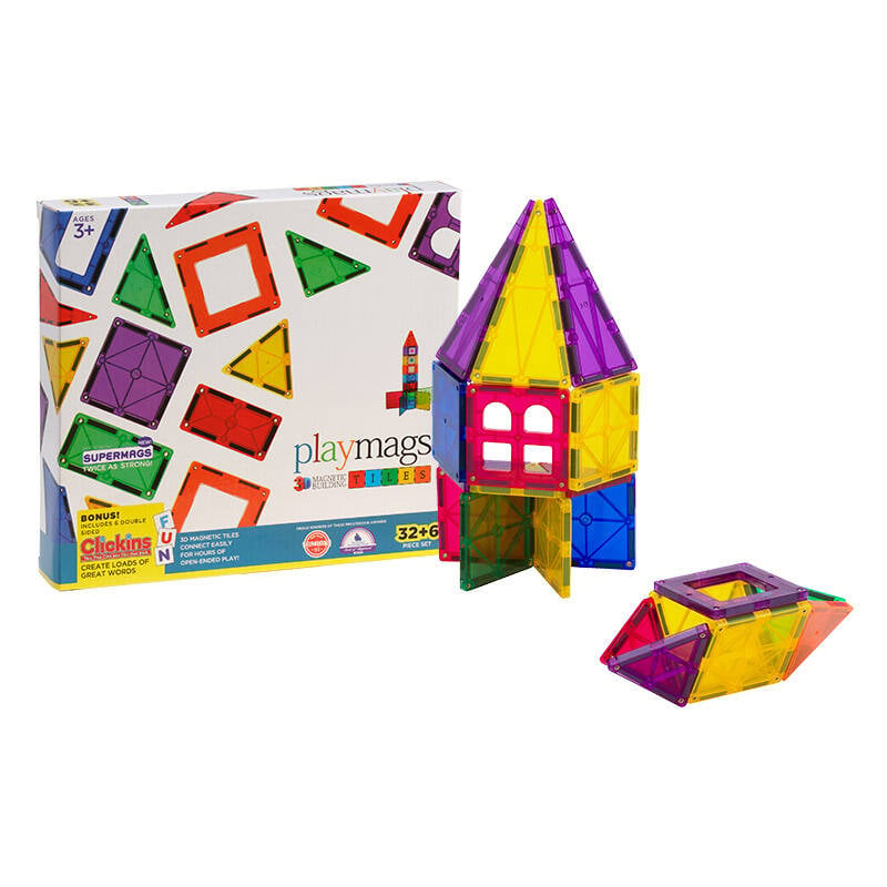 Placi magnetice 3D Playmags 165 - set 32 buc