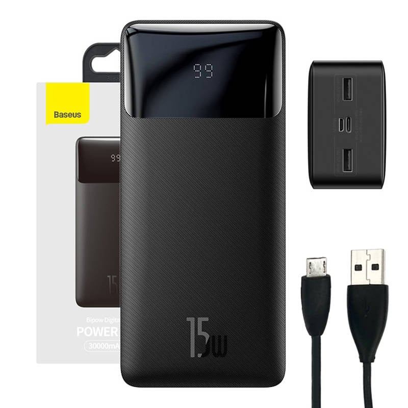 Powerbank Baseus Bipow 30000mAh,15W (negru)