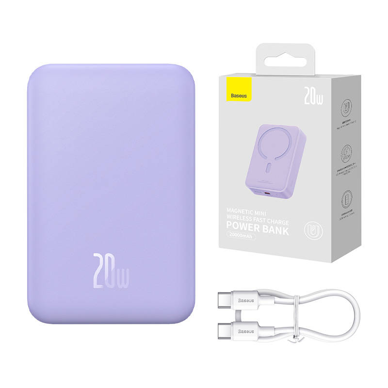 Powerbank Baseus Magnetic Mini 20000mAh 20W MagSafe (violet)