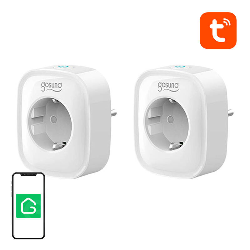 Priza inteligenta WiFi Gosund SP1 (2-pack), 16A, Tuya