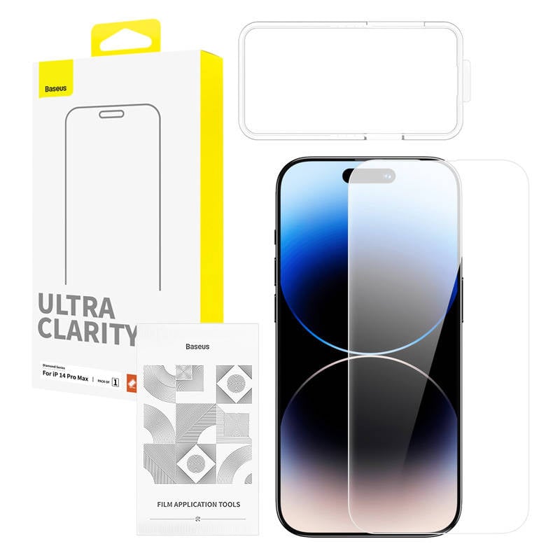 Protector de ecran din sticla temperata Baseus OS Diamond Series HD pentru Iphone 14 Pro Max (Clear)