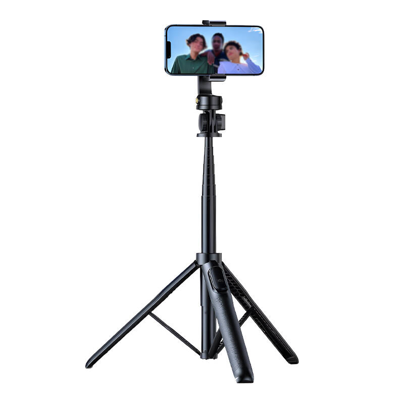 Selfiestick tripod bluetooth APEXEL APL-D10 1.5m (negru)