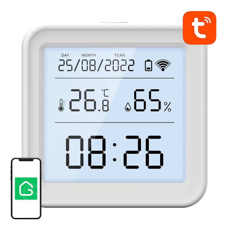 Senzor inteligent de temperatura si umiditate WiFi Gosund S6 LCD Tuya