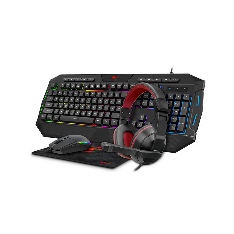 Set Gaming 4in1 Havit GAMENOTE KB675CM casti + tastatura + mouse + mouse pad