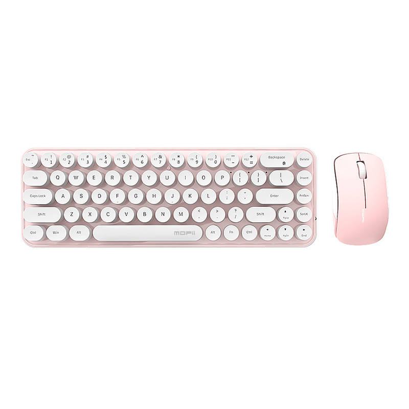 Set tastatura + mouse fara fir MOFII Bean 2.4G (alb-roz)