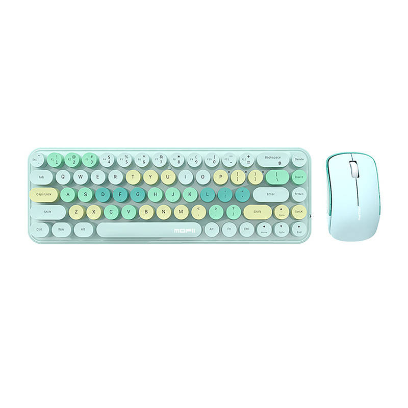 Set tastatura + mouse fara fir MOFII Bean 2.4G (verde)