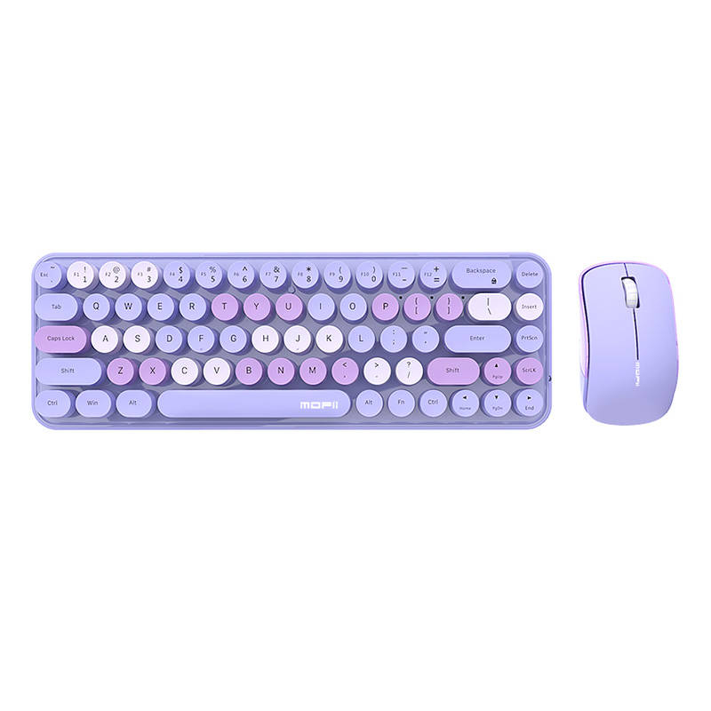 Set tastatura + mouse fara fir MOFII Bean 2.4G (violet)