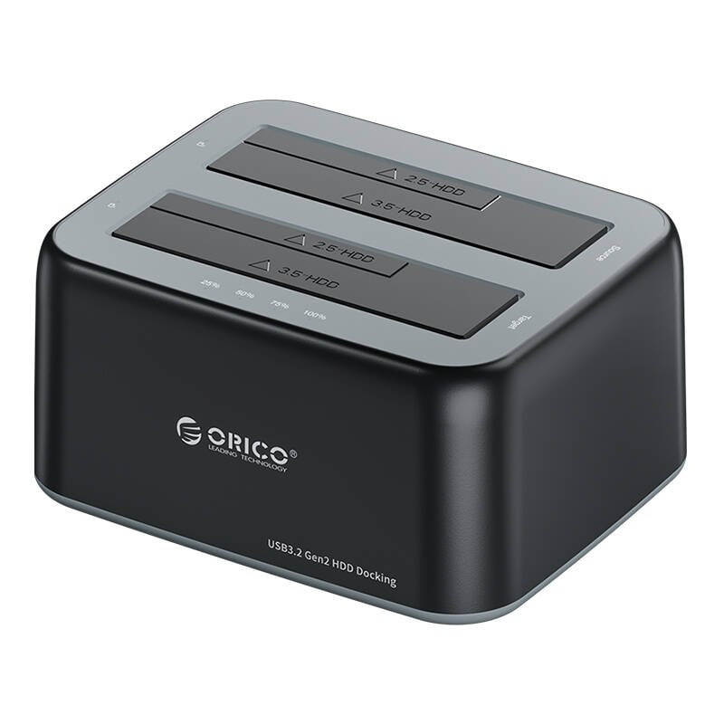 Statie de andocare Orico pentru HDD SSD de 2,5 3,5 , 5Gbps, USB-A la USB-B cu functie de clonare (negru)