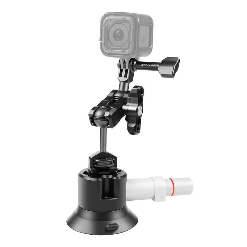 Suport auto din sticla cu pompa de aspiratie Puluz pentru GOPRO Hero, DJI Osmo Action PU845B