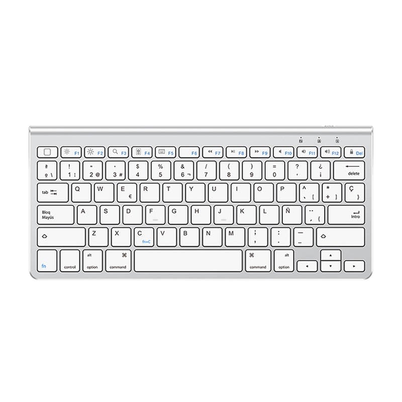 Tastatura iPad fara fir Omoton KB088 cu suport pentru tableta (argintiu)