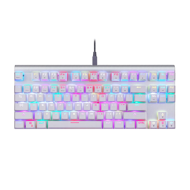 Tastatura mecanica de gaming Motospeed CK101 RGB (alb)