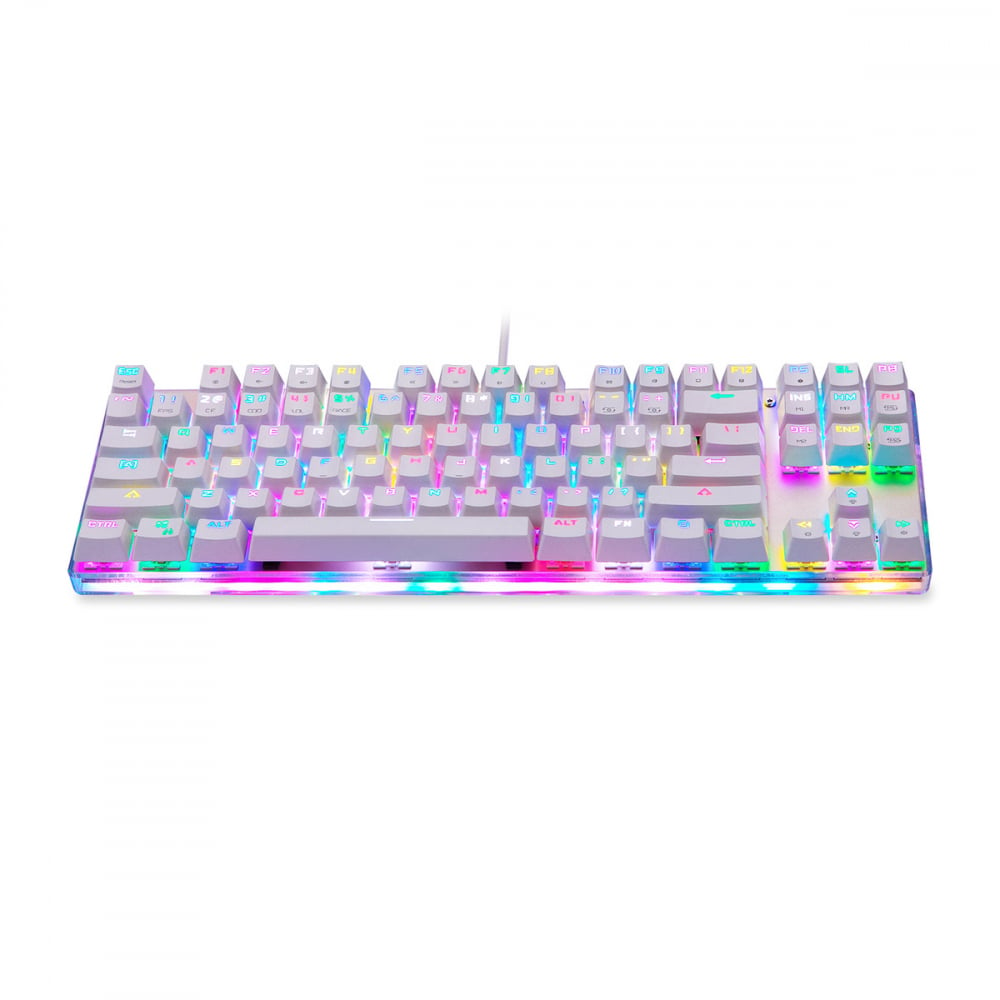 Tastatura mecanica de gaming Motospeed K87S RGB (alb)